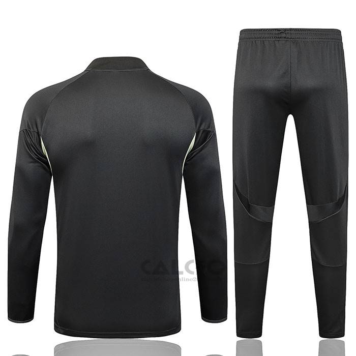 Tuta da Track di Felpa Real Madrid Bambino 2025-2026 Grigio Verde